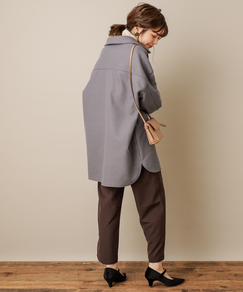 natural couture（ナチュラルクチュール）の「フェイクウールCPOジャケット（その他アウター・レディース・ブラウン/ベージュ/サックスブルー・FREE）」の16枚目の写真