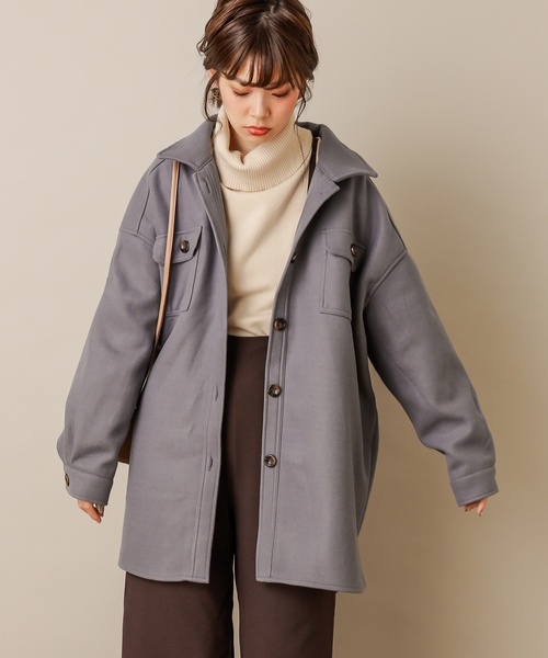 natural couture（ナチュラルクチュール）の「フェイクウールCPOジャケット（その他アウター・レディース・ブラウン/ベージュ/サックスブルー・FREE）」の17枚目の写真