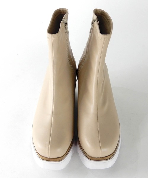 minia（ミニア）の「プラットフォームソックスミドルブーツ [ minia ]（ブーツ・レディース・ブラック/ベージュ/ブラック系その他・LL/S/M/L）」の22枚目の写真