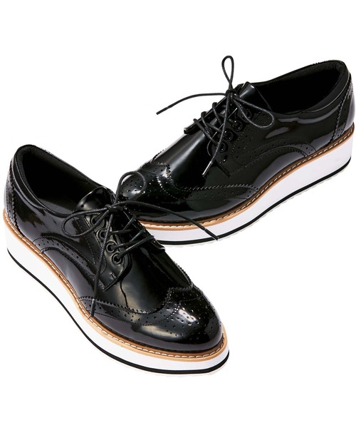 GeeRA（ジーラ）の「オックスフォード厚底靴（スニーカー・レディース・ホワイト/ブラック/シルバー/ブラウン/ブラック系その他・MEDIUM/LARGE/X-LARGE/SMALL）」の14枚目の写真