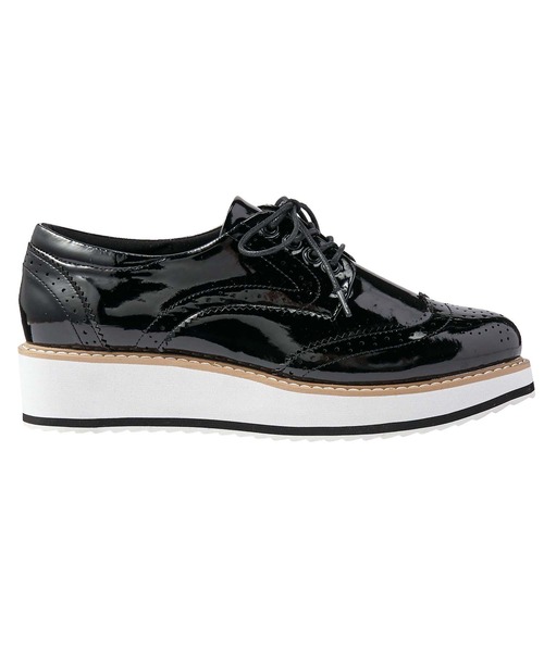 GeeRA（ジーラ）の「オックスフォード厚底靴（スニーカー・レディース・ホワイト/ブラック/シルバー/ブラウン/ブラック系その他・MEDIUM/LARGE/X-LARGE/SMALL）」の12枚目の写真