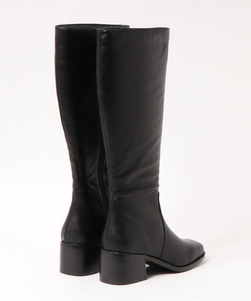 one way（ワンウェイ）の「スクエアミドルブーツ（ブーツ・レディース・ブラック・M/L）」の2枚目の写真
