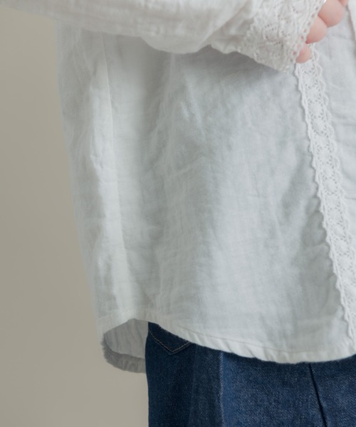 Libra Cue(リブラ キュー)の「Libra コットンガーゼレースブラウス(シャツ/ブラウス・レディース・ホワイト・FREE)」の10枚目の写真
