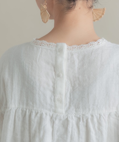 Libra Cue(リブラ キュー)の「Libra コットンガーゼレースブラウス(シャツ/ブラウス・レディース・ホワイト・FREE)」の11枚目の写真