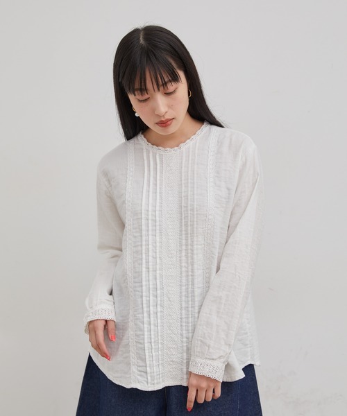 Libra Cue(リブラ キュー)の「Libra コットンガーゼレースブラウス(シャツ/ブラウス・レディース・ホワイト・FREE)」の16枚目の写真