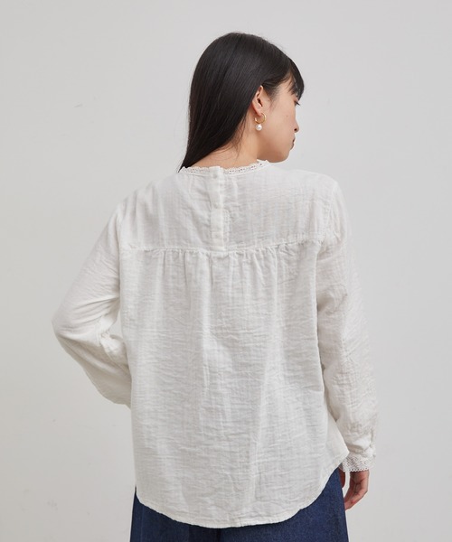 Libra Cue(リブラ キュー)の「Libra コットンガーゼレースブラウス(シャツ/ブラウス・レディース・ホワイト・FREE)」の14枚目の写真