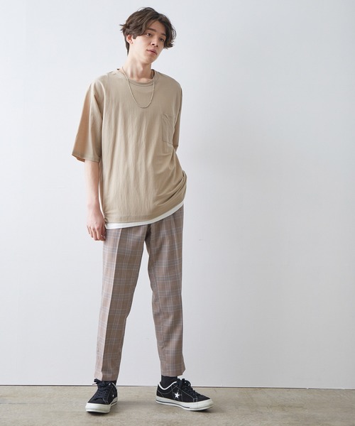 JUNRED（ジュンレッド）の「クラシックグレンチェックスリムパンツ（スラックス・メンズ・ブラウン/グレー・LL/S/M/L）」の21枚目の写真
