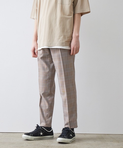 JUNRED（ジュンレッド）の「クラシックグレンチェックスリムパンツ（スラックス・メンズ・ブラウン/グレー・LL/S/M/L）」の13枚目の写真