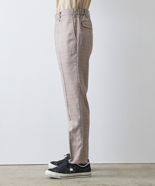 JUNRED（ジュンレッド）の「クラシックグレンチェックスリムパンツ（スラックス・メンズ・ブラウン/グレー・LL/S/M/L）」の17枚目の写真