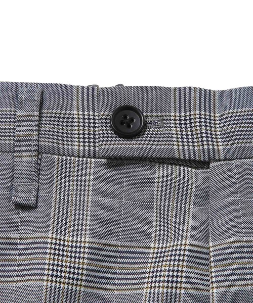 JUNRED（ジュンレッド）の「クラシックグレンチェックスリムパンツ（スラックス・メンズ・ブラウン/グレー・LL/S/M/L）」の9枚目の写真