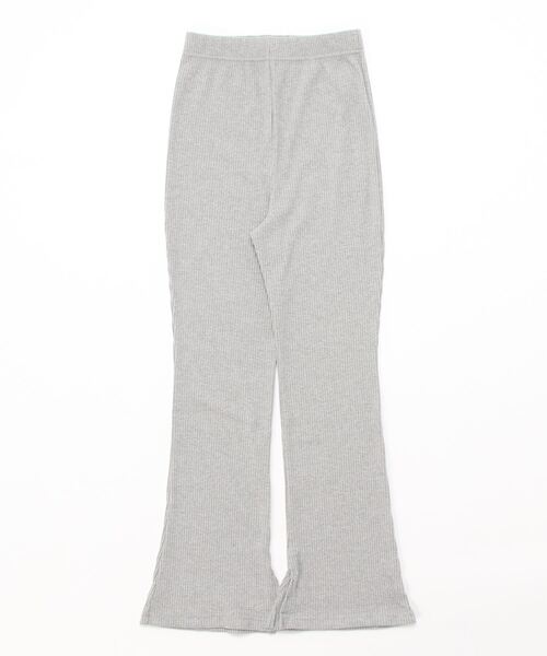 KOBE LETTUCE（コウベレタス）の「低身長・高身長サイズあり　選べる3丈　サイドスリットリブフレアレギンスパンツ（レギンス/スパッツ・レディース・ベージュ/ピンク系その他/ブルー系その他/ダークブラウン/ブラック/チャコールグレー/グリーン/グレイッシュベージュ/ブラック系その他2/キャメル/オリーブ/ホワイト系その他/グレー系/グリーン系/ベージュ系/ミント/パープル系/ネイビー/サックスブルー系/杢グレー・1/2/3/L1/L2/L3）」の6枚目の写真