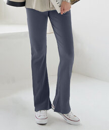 KOBE LETTUCE | フルレングスorアンクル2typeサイドスリットフレアリブパンツ(レギンス/スパッツ)