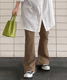 KOBE LETTUCE | サイドスリットリブフレアパンツ(レギンス/スパッツ)