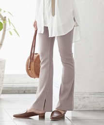 KOBE LETTUCE | フルレングスorアンクル2typeサイドスリットフレアリブパンツ(レギンス/スパッツ)