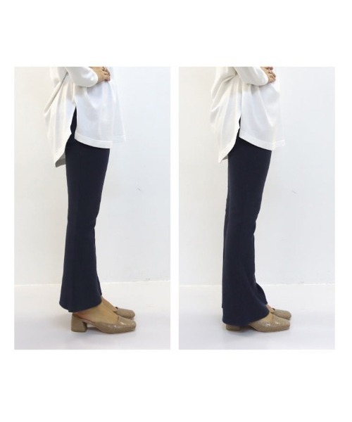 KOBE LETTUCE（コウベレタス）の「低身長・高身長サイズあり　選べる3丈　サイドスリットリブフレアレギンスパンツ（レギンス/スパッツ・レディース・ベージュ/ピンク系その他/ブルー系その他/ダークブラウン/ブラック/チャコールグレー/グリーン/グレイッシュベージュ/ブラック系その他2/キャメル/オリーブ/ホワイト系その他/グレー系/グリーン系/ベージュ系/ミント/パープル系/ネイビー/サックスブルー系/杢グレー・1/2/3/L1/L2/L3）」の22枚目の写真