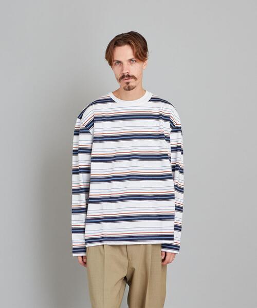 Steven Alan（スティーブンアラン）の「＜ARPENTEUR × Steven Alan＞ MATCH LSL/Tシャツ（Tシャツ/カットソー・メンズ・ホワイト/ベージュ/ネイビー・MEDIUM/LARGE）」の2枚目の写真