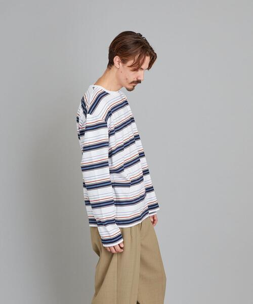 Steven Alan（スティーブンアラン）の「＜ARPENTEUR × Steven Alan＞ MATCH LSL/Tシャツ（Tシャツ/カットソー・メンズ・ホワイト/ベージュ/ネイビー・MEDIUM/LARGE）」の6枚目の写真