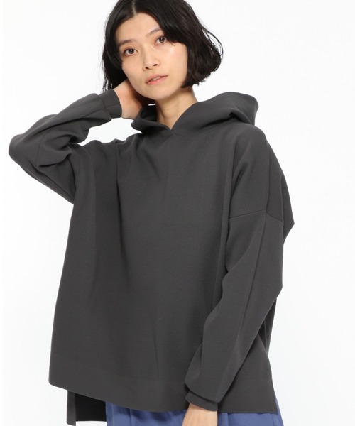 LAKOLE（ラコレ）の「ミラノリブニットフーディー / LAKOLE（パーカー・レディース・ベージュ/オフホワイト/ライトブラウン/スモーク・SMALL/MEDIUM）」の4枚目の写真