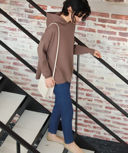 LAKOLE（ラコレ）の「ミラノリブニットフーディー / LAKOLE（パーカー・レディース・ベージュ/オフホワイト/ライトブラウン/スモーク・SMALL/MEDIUM）」の11枚目の写真