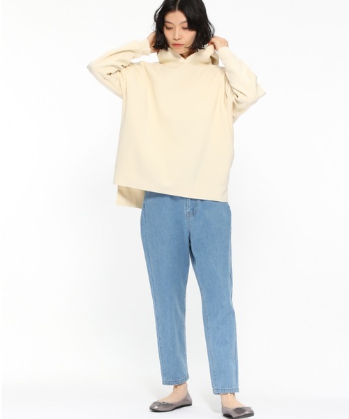 LAKOLE（ラコレ）の「ミラノリブニットフーディー / LAKOLE（パーカー・レディース・ベージュ/オフホワイト/ライトブラウン/スモーク・SMALL/MEDIUM）」の9枚目の写真