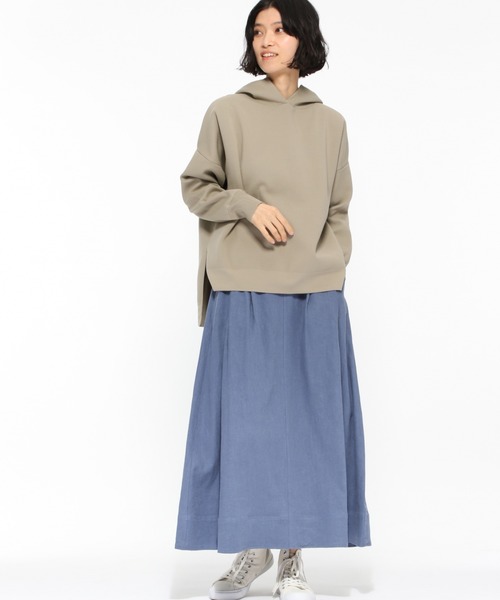 LAKOLE（ラコレ）の「ミラノリブニットフーディー / LAKOLE（パーカー・レディース・ベージュ/オフホワイト/ライトブラウン/スモーク・SMALL/MEDIUM）」の7枚目の写真