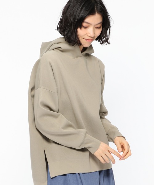 LAKOLE（ラコレ）の「ミラノリブニットフーディー / LAKOLE（パーカー・レディース・ベージュ/オフホワイト/ライトブラウン/スモーク・SMALL/MEDIUM）」の12枚目の写真