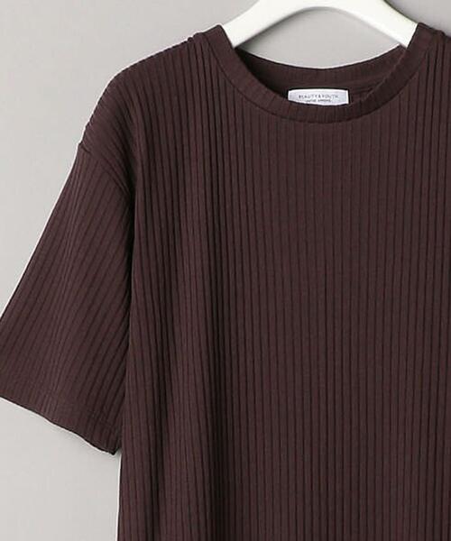 BEAUTY&YOUTH UNITED ARROWS（ビューティーアンドユースユナイテッドアローズ）の「BY トタンテレコショートスリーブワンピース о（ワンピース・レディース・ダークブラウン/ブラック/ナチュラル・FREE）」の4枚目の写真