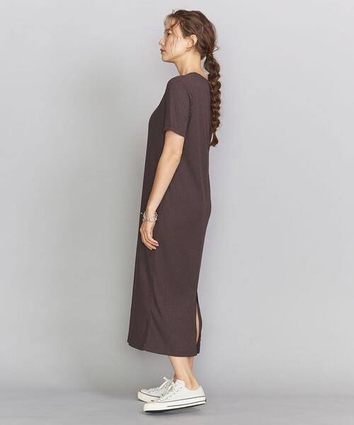 BEAUTY&YOUTH UNITED ARROWS（ビューティーアンドユースユナイテッドアローズ）の「BY トタンテレコショートスリーブワンピース о（ワンピース・レディース・ダークブラウン/ブラック/ナチュラル・FREE）」の22枚目の写真