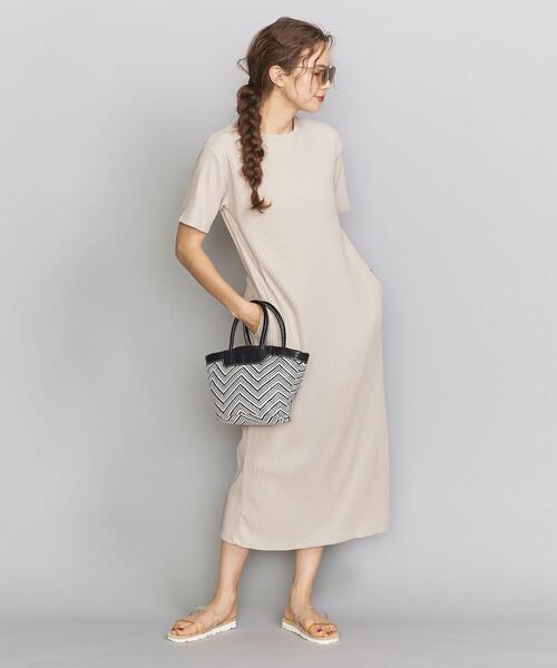 BEAUTY&YOUTH UNITED ARROWS（ビューティーアンドユースユナイテッドアローズ）の「BY トタンテレコショートスリーブワンピース о（ワンピース・レディース・ダークブラウン/ブラック/ナチュラル・FREE）」の11枚目の写真