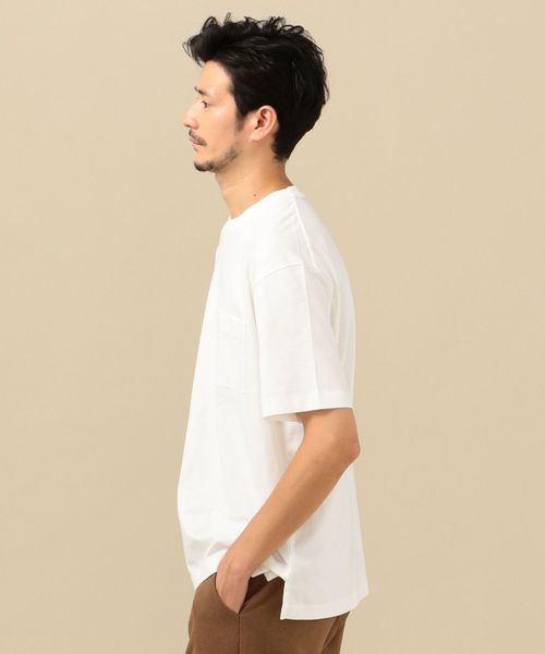 SHIPS（シップス）の「SC: BRING Material×オーガニックコットン クルーネック Tシャツ（Tシャツ/カットソー・メンズ・ホワイト/ベージュ/ネイビー/グリーン/ロイヤルブルー・SMALL/MEDIUM/LARGE/X-LARGE）」の9枚目の写真