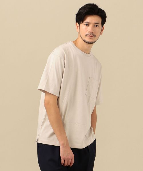 SHIPS（シップス）の「SC: BRING Material×オーガニックコットン クルーネック Tシャツ（Tシャツ/カットソー・メンズ・ホワイト/ベージュ/ネイビー/グリーン/ロイヤルブルー・SMALL/MEDIUM/LARGE/X-LARGE）」の12枚目の写真