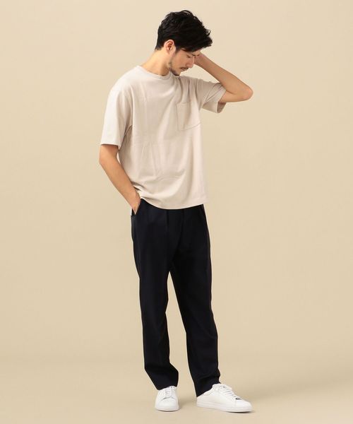 SHIPS（シップス）の「SC: BRING Material×オーガニックコットン クルーネック Tシャツ（Tシャツ/カットソー・メンズ・ホワイト/ベージュ/ネイビー/グリーン/ロイヤルブルー・SMALL/MEDIUM/LARGE/X-LARGE）」の15枚目の写真