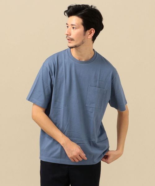SHIPS（シップス）の「SC: BRING Material×オーガニックコットン クルーネック Tシャツ（Tシャツ/カットソー・メンズ・ホワイト/ベージュ/ネイビー/グリーン/ロイヤルブルー・SMALL/MEDIUM/LARGE/X-LARGE）」の16枚目の写真