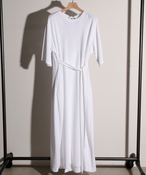 JANESMITH(ジェーンスミス)の「JANESMITH ジェーンスミス / BACK CACHECOEUR OP バックカシュクールマキシワンピース / 21SCT-#708L(ワンピース・レディース・ベージュ/ホワイト/セージグリーン・36/38)」の2枚目の写真