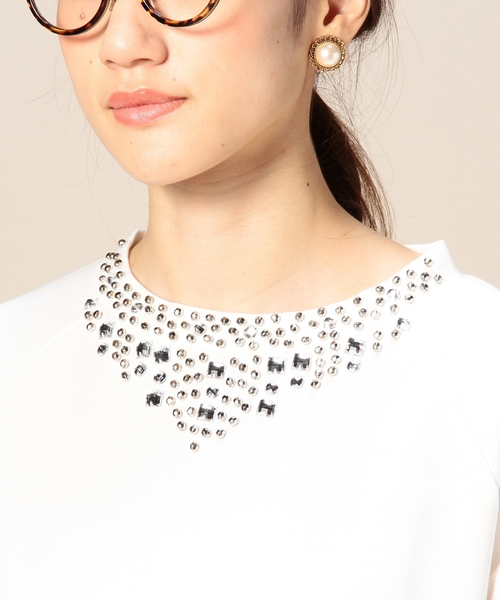 BEAUTY&YOUTH UNITED ARROWS(ビューティーアンドユースユナイテッドアローズ)の「BYTF ダンボール ビジュープルオーバー ◆(Tシャツ/カットソー・レディース・ライトグレー/ネイビー/ホワイト・フリー)」の10枚目の写真