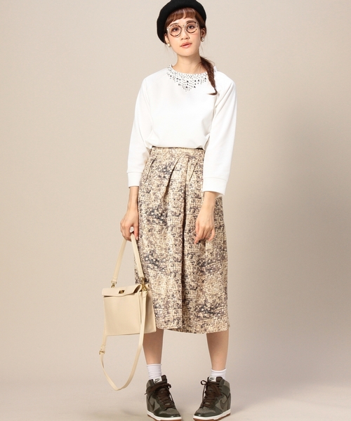 BEAUTY&YOUTH UNITED ARROWS(ビューティーアンドユースユナイテッドアローズ)の「BYTF ダンボール ビジュープルオーバー ◆(Tシャツ/カットソー・レディース・ライトグレー/ネイビー/ホワイト・フリー)」の6枚目の写真