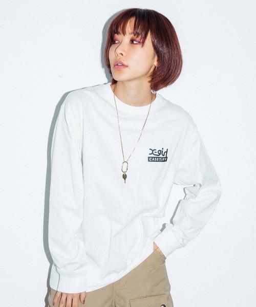 X-girl - X-girl × CASETiFY FACE L/S TEE FACE L/S TEE（Tシャツ/カットソー）｜X-girl（エックスガール
