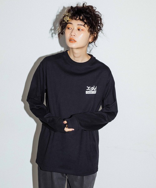 X-girl - X-girl × CASETiFY FACE L/S TEE X-girl（エックスガール）の「X-girl × CASETiFY FACE L/S TEE