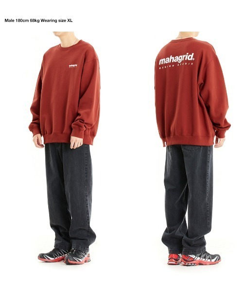 MAHAGRID(マハグリッド)の「【入庫禁止】『mahagrid/マハグリッド』ORIGIN LOGO CREWNECK/オリジンロゴ クルーネックスウェットシャツ(スウェット・レディース・チャコールグレー/ブラック/グレー/ブルー/イエロー/グリーン/アイボリー/レッド・L/M/S/XL)」の18枚目の写真