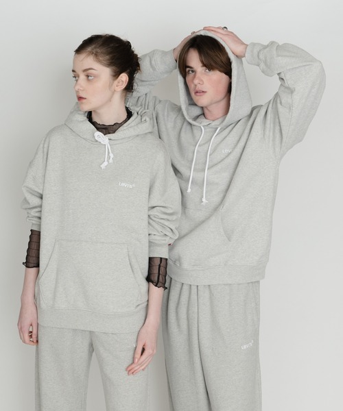 Levi's（リーバイス）の「Levi's/リーバイス WEAR IN WEAR OUT RED TAB スウェットフーディー LIGHT MIST HEATHER（パーカー・メンズ・マルチ・M/L/S/XL）」の12枚目の写真