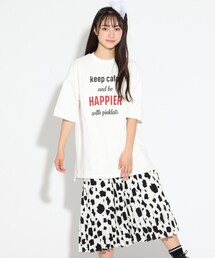 PINK-latte（ピンクラテ）の「★ニコラ掲載★Tシャツ+アコーディオンプリーツスカートセット（セットアップ・キッズ）」