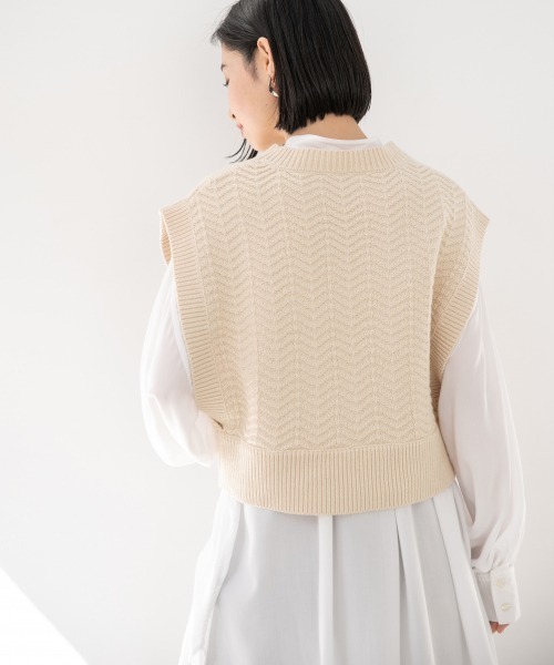 LOWRYS FARM（ローリーズファーム）の「5Gショートニットベスト