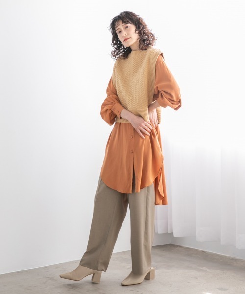 LOWRYS FARM（ローリーズファーム）の「５Ｇショートニットベスト　933125（ベスト・レディース・ブラック/イエロー/グリーン/アイボリー・FREE）」の21枚目の写真