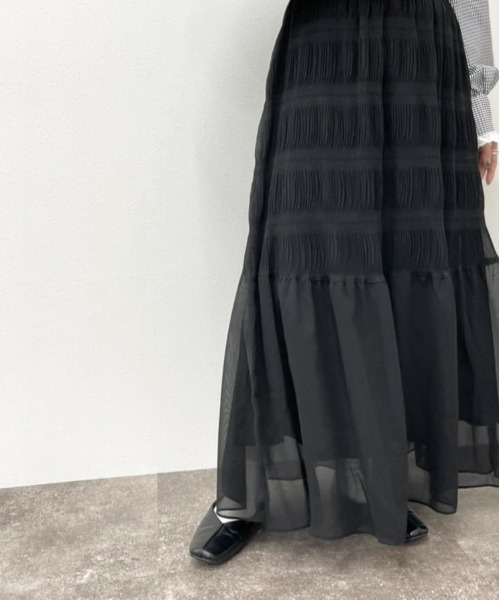 apres jour mignon(アプレジュールミニョン)の「マジョリカプリーツスカート【ZOZOTOWN限定アイテム】(スカート・レディース・グレー/ブラック/ダークブラウン・X-LARGE/フリー)」の2枚目の写真