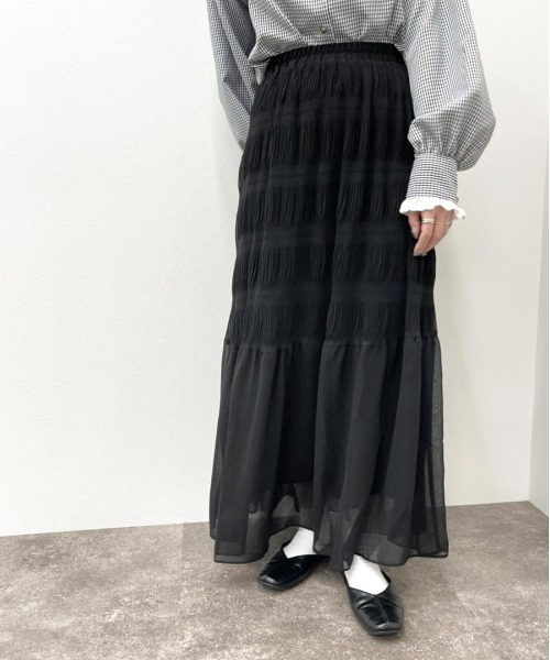 apres jour mignon(アプレジュールミニョン)の「マジョリカプリーツスカート【ZOZOTOWN限定アイテム】(スカート・レディース・グレー/ブラック/ダークブラウン・X-LARGE/フリー)」の22枚目の写真