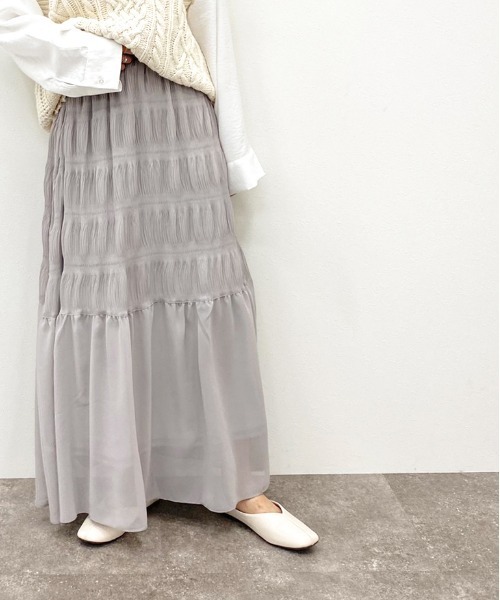 apres jour mignon(アプレジュールミニョン)の「マジョリカプリーツスカート【ZOZOTOWN限定アイテム】(スカート・レディース・グレー/ブラック/ダークブラウン・X-LARGE/フリー)」の7枚目の写真