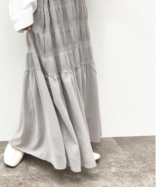 apres jour mignon(アプレジュールミニョン)の「マジョリカプリーツスカート【ZOZOTOWN限定アイテム】(スカート・レディース・グレー/ブラック/ダークブラウン・X-LARGE/フリー)」の8枚目の写真