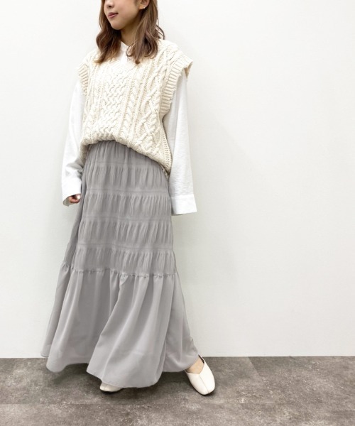 apres jour mignon(アプレジュールミニョン)の「マジョリカプリーツスカート【ZOZOTOWN限定アイテム】(スカート・レディース・グレー/ブラック/ダークブラウン・X-LARGE/フリー)」の10枚目の写真