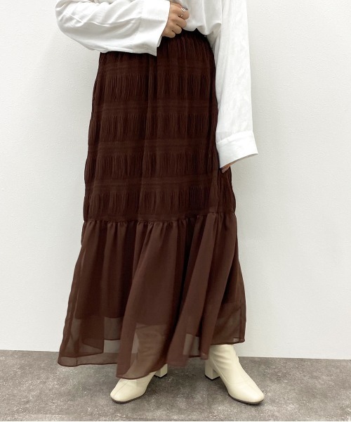 apres jour mignon(アプレジュールミニョン)の「マジョリカプリーツスカート【ZOZOTOWN限定アイテム】(スカート・レディース・グレー/ブラック/ダークブラウン・X-LARGE/フリー)」の14枚目の写真