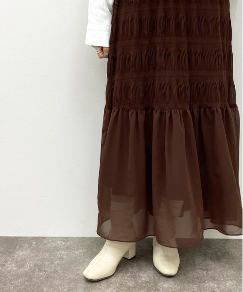 apres jour mignon(アプレジュールミニョン)の「マジョリカプリーツスカート【ZOZOTOWN限定アイテム】(スカート・レディース・グレー/ブラック/ダークブラウン・X-LARGE/フリー)」の15枚目の写真